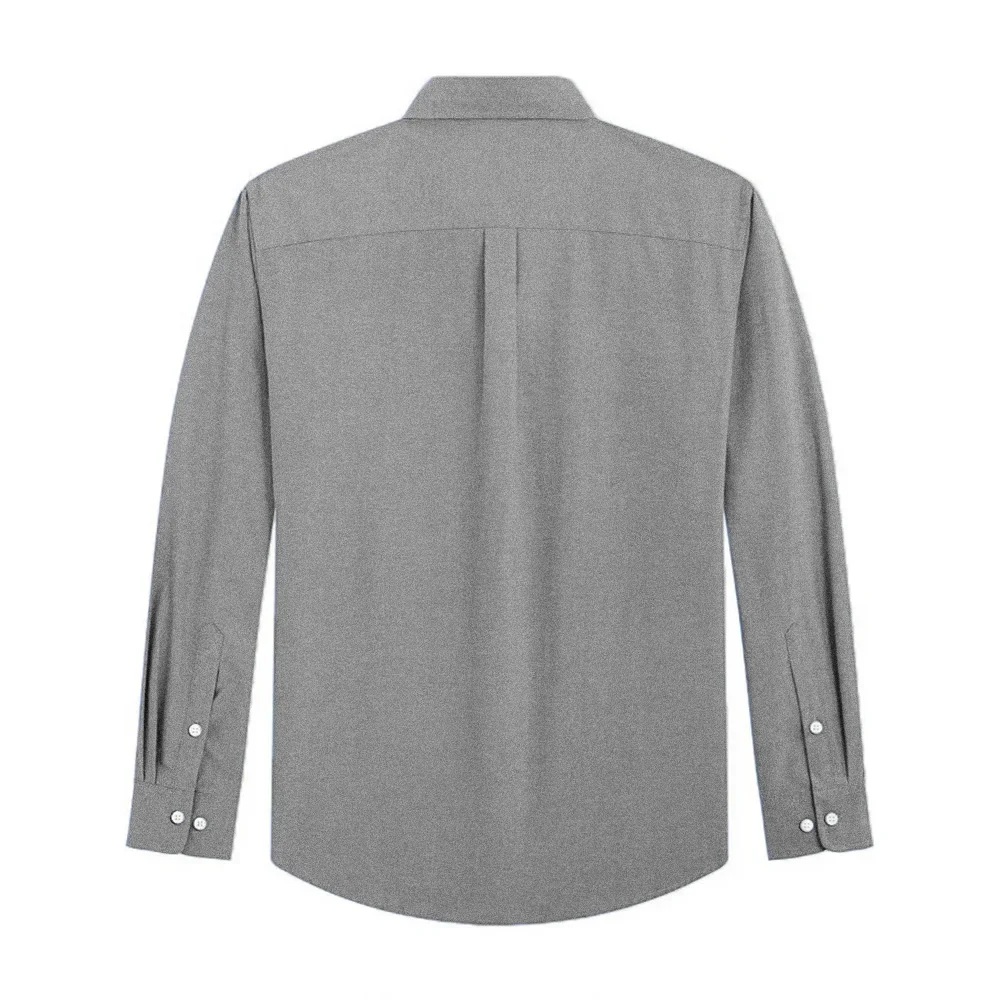 Men's Long Sleeve Shirts Solid - Oxford Cotton Casual Shirt Business ulasan dan harga