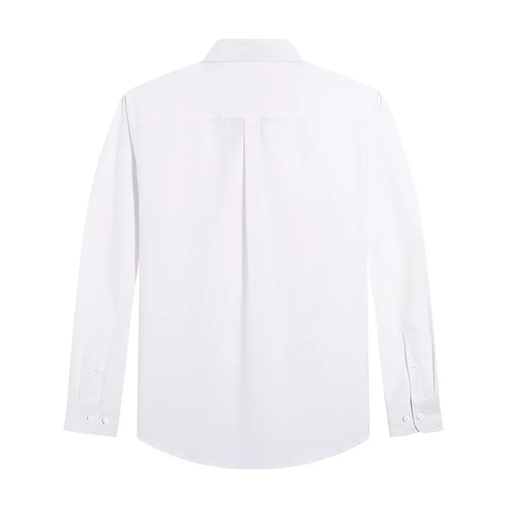 Men's Long Sleeve Shirts Solid - Oxford Cotton Casual Shirt Business ulasan dan harga